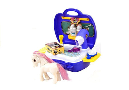 Kadeřnický set pro pejska v kufříku salon pro zvířátka