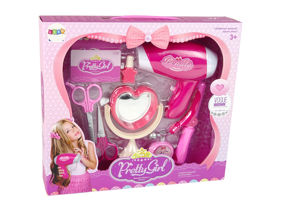 Kadeřnický set s fénem na baterie – pro holčičky