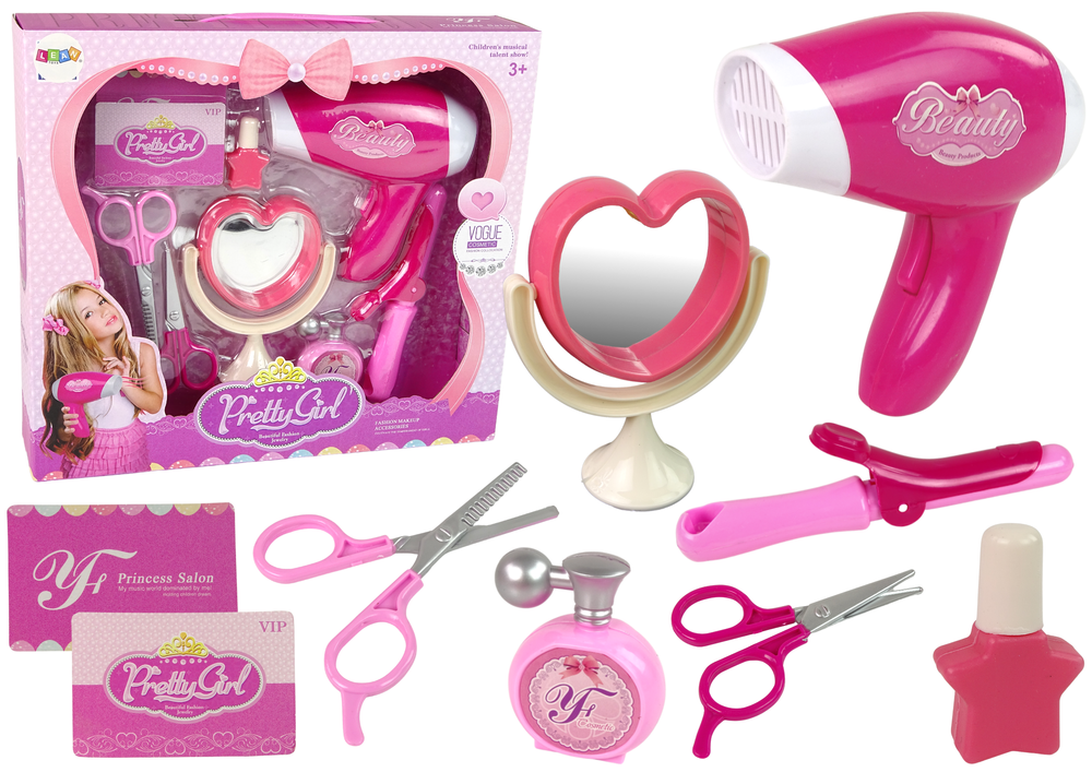 Kadeřnický set s fénem na baterie – pro holčičky
