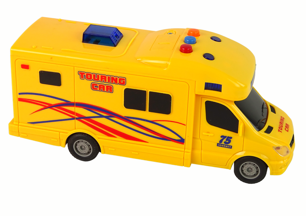 Kamper auto s frikčním pohonem – světla zvuky | žluté