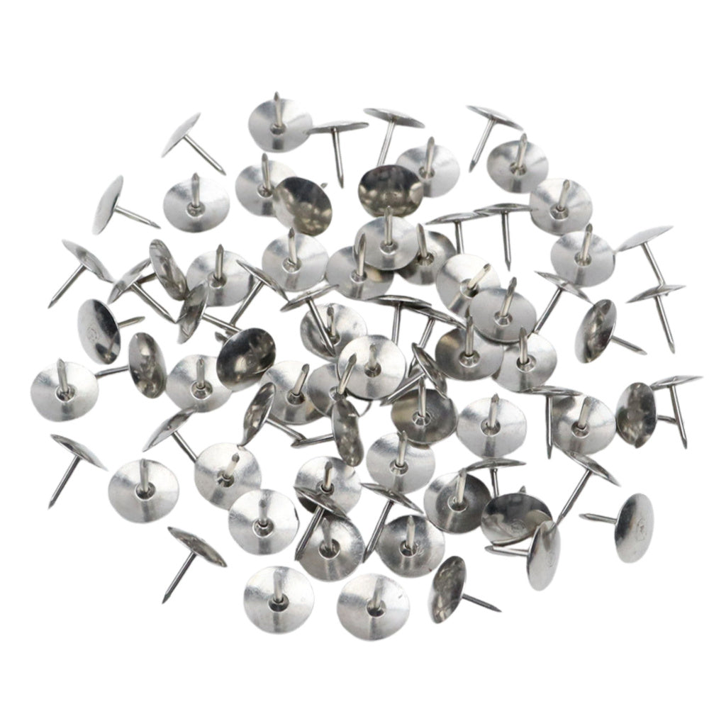 Kancelářské připínáčky kovové kulaté – 40 ks stříbrné