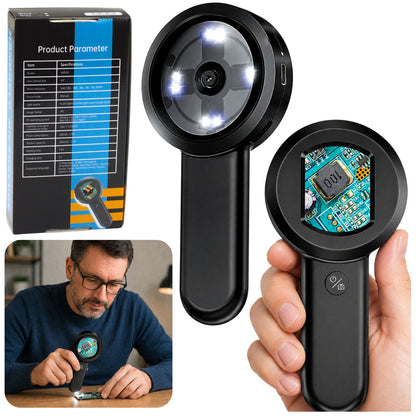 Kapesní digitální mikroskop s kamerou HD a 100x zvětšením