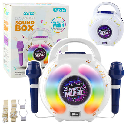 Karaoke set dva mikrofony – Bluetooth LED reproduktor