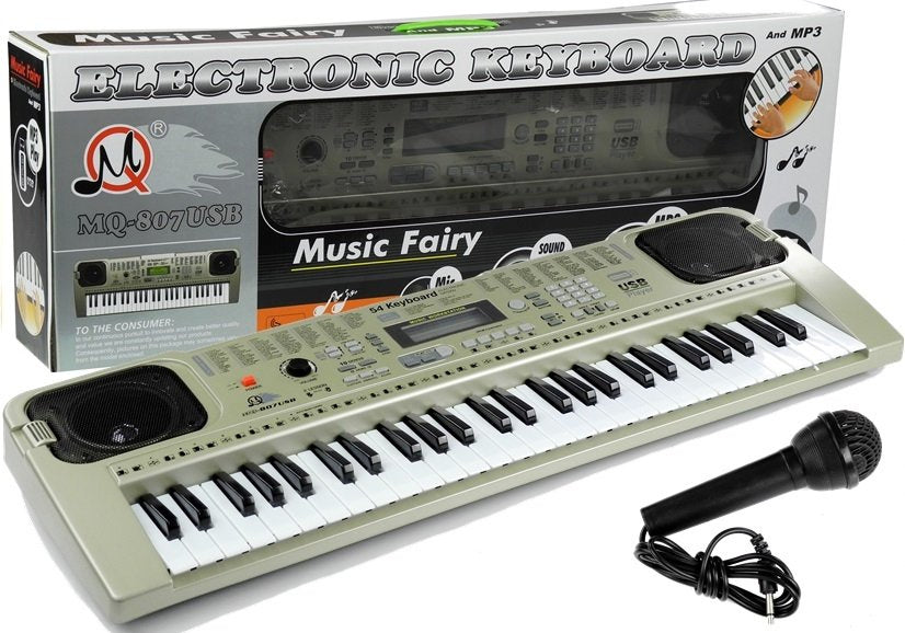 Keyboard s mikrofonem MQ807 organy pianino USB 100 tónů