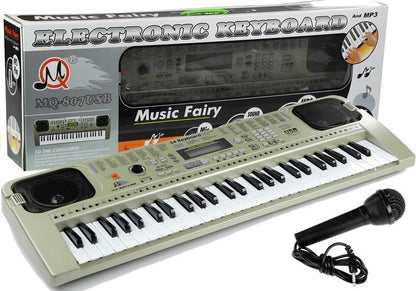 Keyboard s mikrofonem MQ807 organy pianino USB 100 tónů