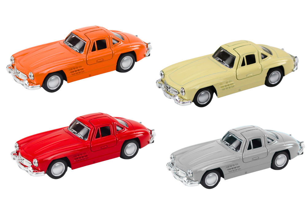 Klasické auto 1:32 kovové s otvíracími dveřmi a setrvačníkem