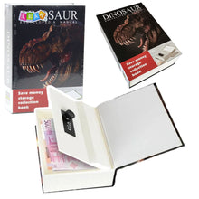 Kniha pokladnička se zámkem na kód – s dinosaurem | černá