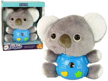 Koala projektor s melodiemi a hvězdičkami – šedá
