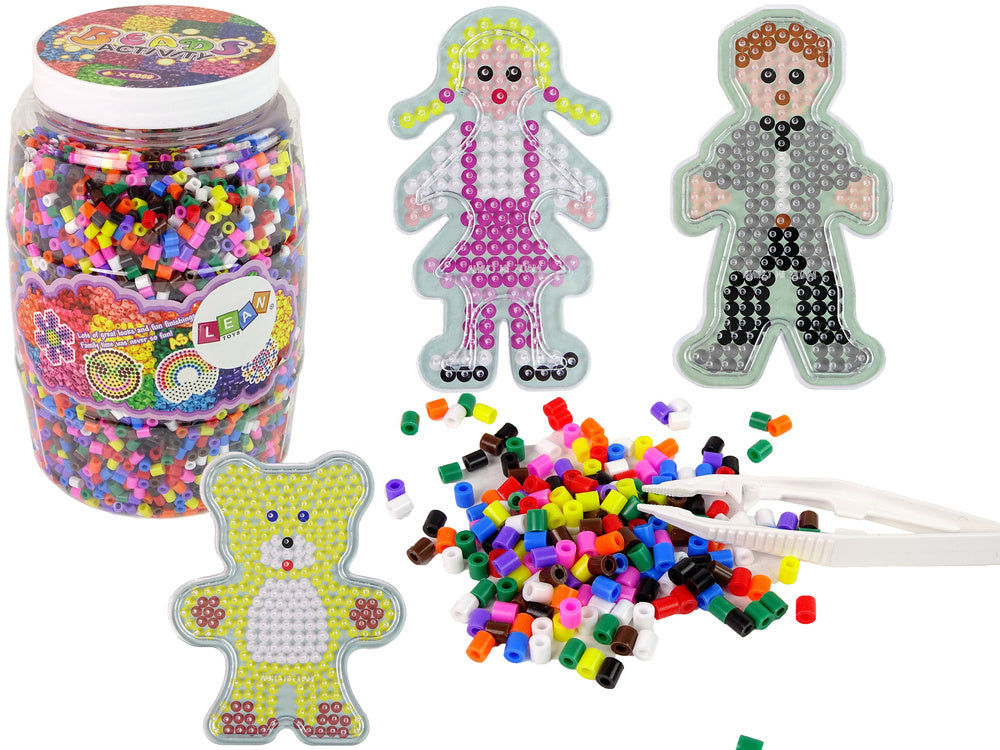 Korálky na žehlení 9000 ks – kreativní DIY sada s šablonami