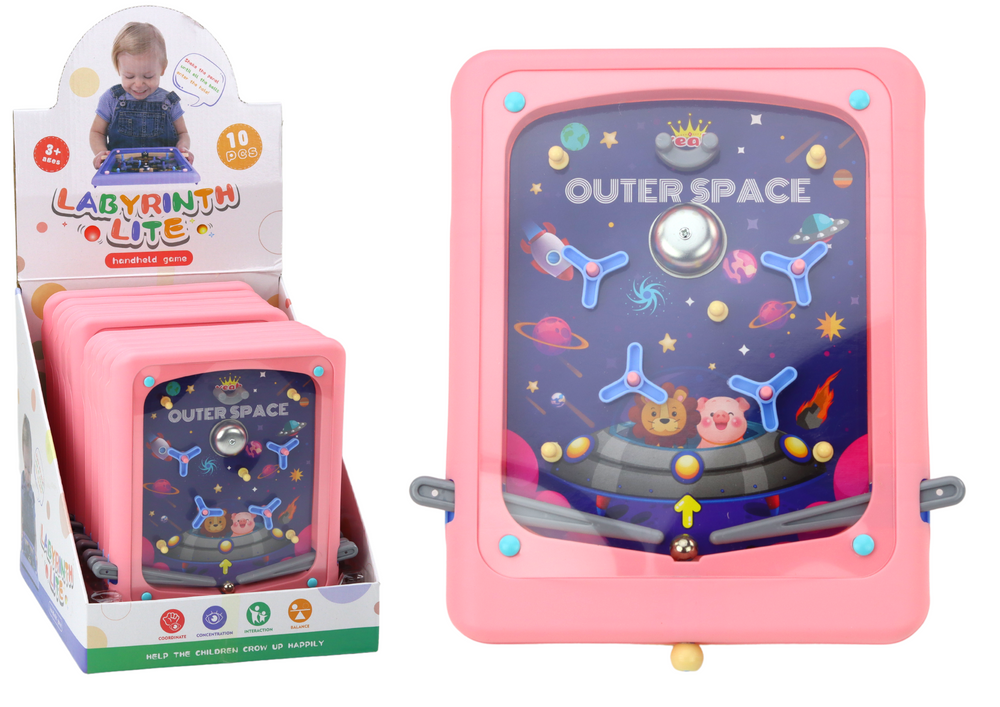 Kosmická hra Flipper pinball s páčkami – růžová