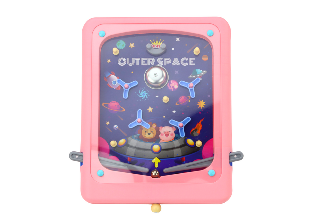 Kosmická hra Flipper pinball s páčkami – růžová