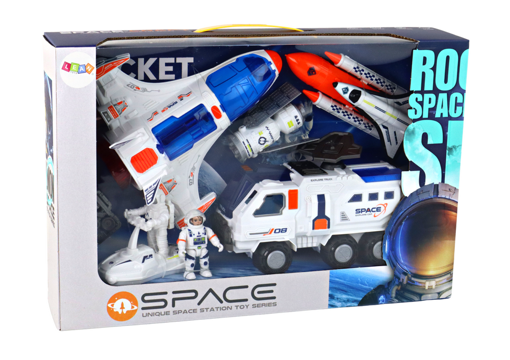 Kosmická mise raketa s astronauty – stavebnice 7 dílů
