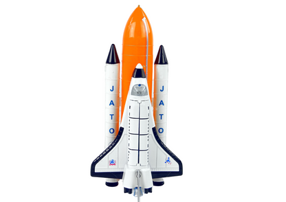 Kosmická raketa s kovovou lodí – světlo zvuk pull back