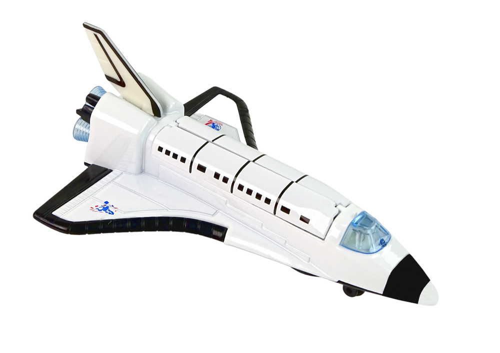 Kosmická raketa s kovovou lodí – světlo zvuk pull back