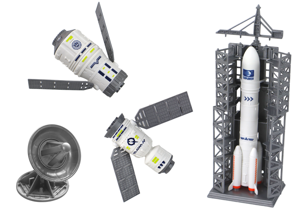 Kosmická sada s raketou a astronautem – 8 dílů | hračka