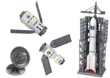 Kosmická sada s raketou a astronautem – 8 dílů | hračka