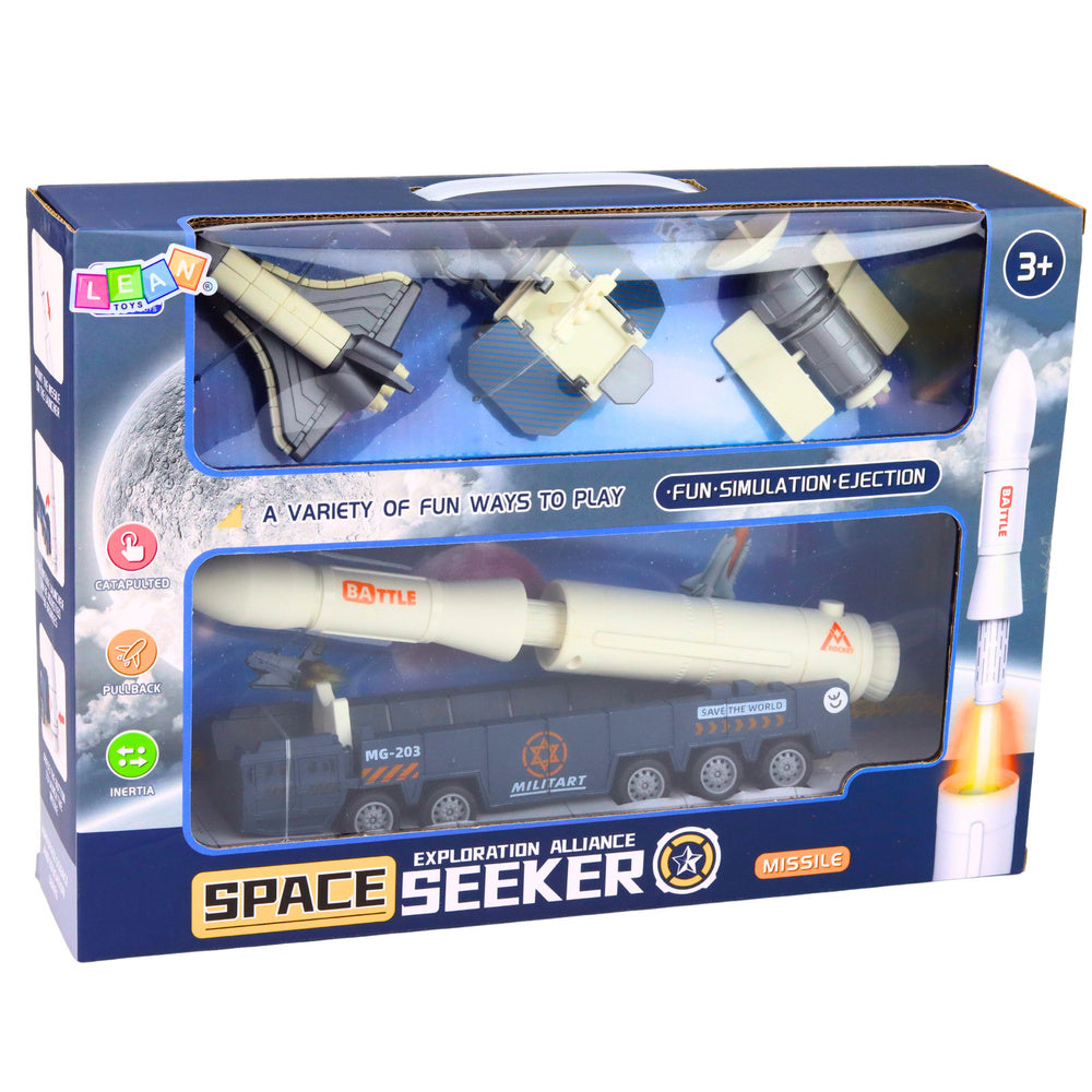 Kosmická sada s raketou, raketoplánem a vozidlem – pro děti od 3 let