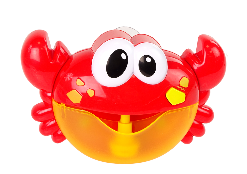 Koupelová hračka krab – generátor bublin s hudbou | červený