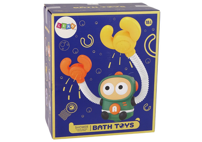 Koupelová hračka krab kosmonaut – na baterie s prysznicem