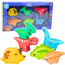 Koupelové hračky dinosauři – gumové s pískátkem 6ks