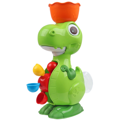 Koupelové hračky s dinosaurem a mlýnkem – 8 dílů