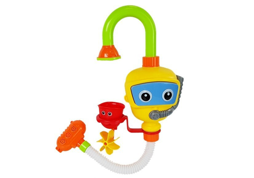 Koupelový robot potápěč s vodopádem a kelímky barevný