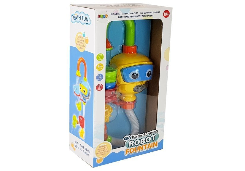 Koupelový robot potápěč s vodopádem a kelímky barevný