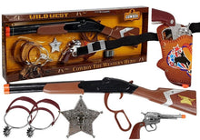 Kovbojský kostým s pistolí a příslušenstvím – puška revolver