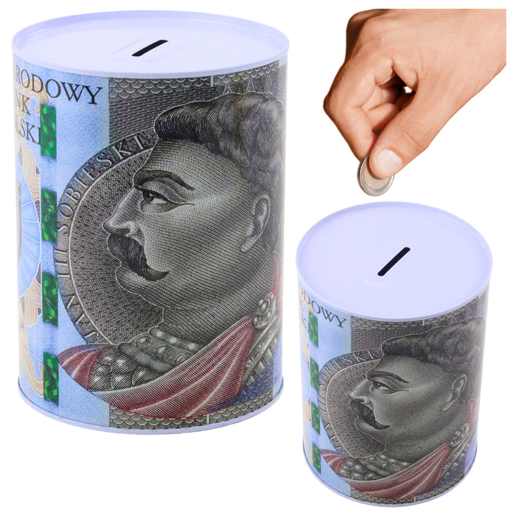 Kovová pokladnička bankovka 500 zlotých – 16x12cm
