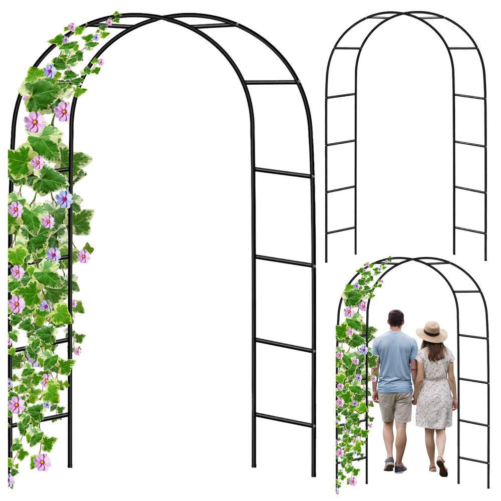 Kovová zahradní pergola pro rostliny 240x140 cm