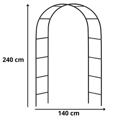Kovová zahradní pergola pro rostliny 240x140 cm