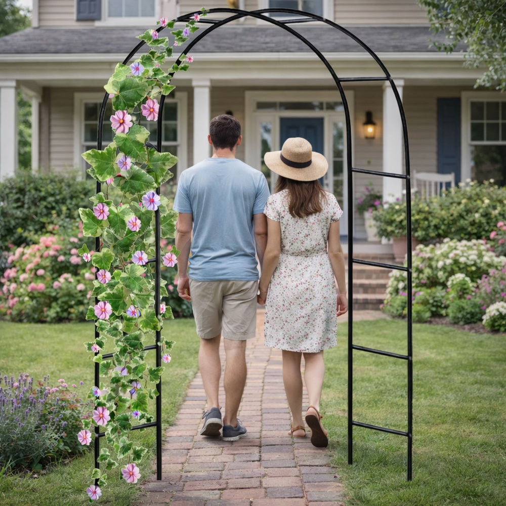 Kovová zahradní pergola pro rostliny 240x140 cm