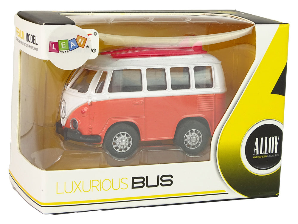 Kovové autíčko výletní autobus s pull back pohonem