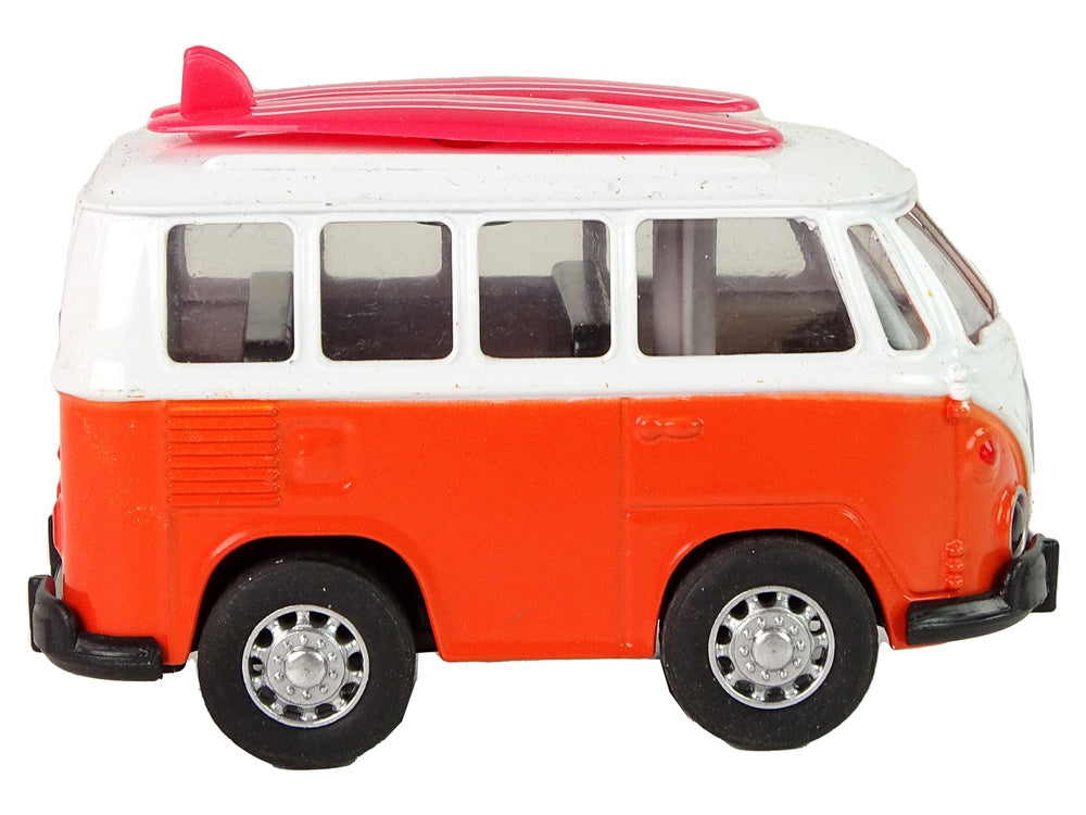 Kovové autíčko výletní autobus s pull back pohonem
