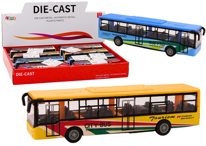 Kovový autobus s frikčním pohonem 15cm – městský model