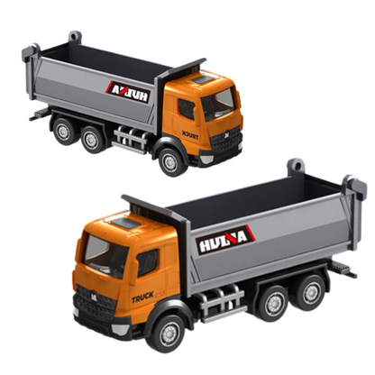 Kovový model sklápěče 1:80 – sběratelský Huina | oranžový