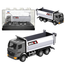 Kovový model sklápěče 1:80 – sběratelský Huina | stříbrný