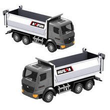 Kovový model sklápěče 1:80 – sběratelský Huina | stříbrný