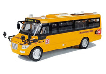 Kovový školní autobus s natahováním a zvuky