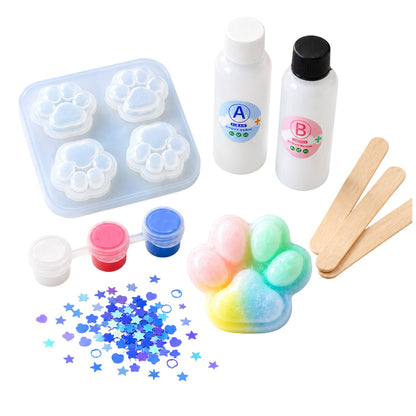 Kreativní sada DIY na výrobu gniotek Kočičí tlapka 44 dílů