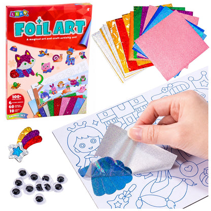 Kreativní sada Foil Art pro vyklejování lesklou fólií – 4+
