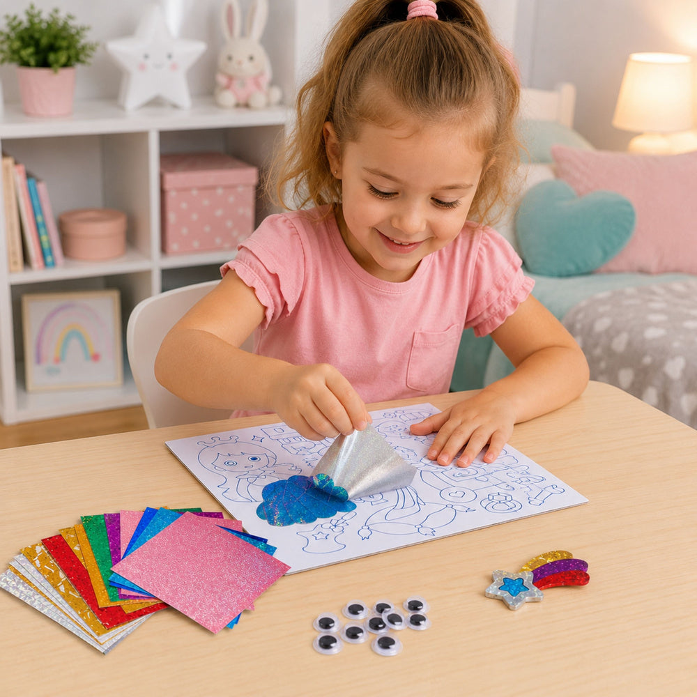 Kreativní sada Foil Art pro vyklejování lesklou fólií – 4+