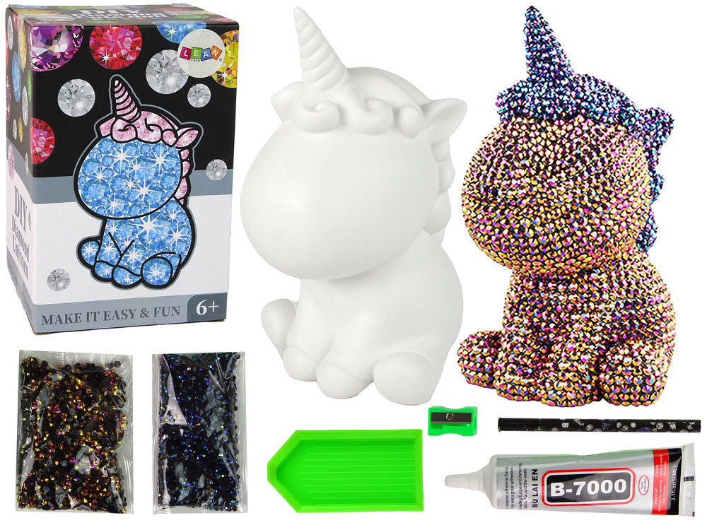 Kreativní sada jednorožec DIY diamantové kamínky hnědý