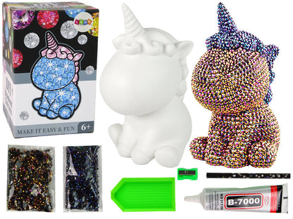 Kreativní sada jednorožec DIY diamantové kamínky hnědý