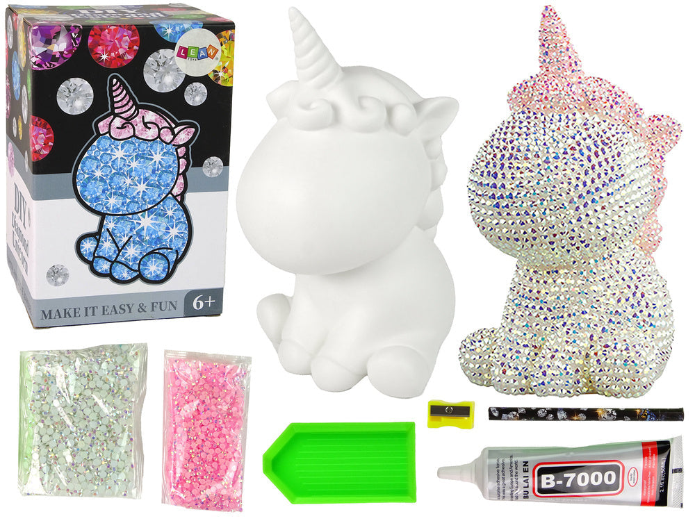 Kreativní sada jednorožec DIY diamantové kamínky růžový