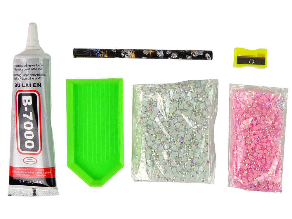 Kreativní sada jednorožec DIY diamantové kamínky růžový
