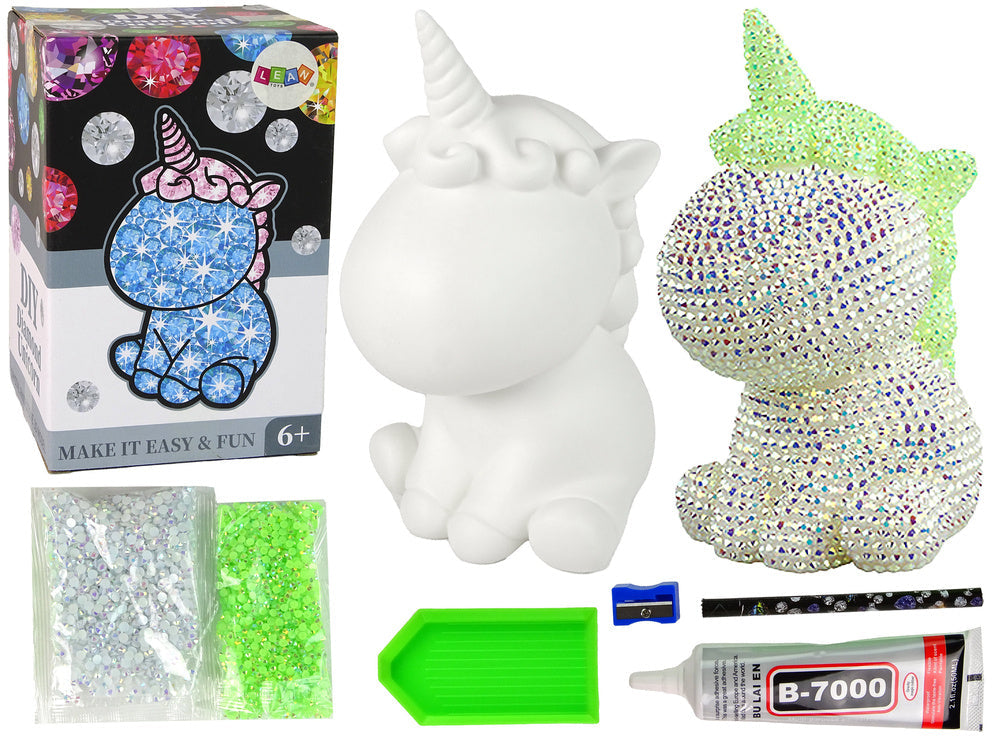 Kreativní sada jednorožec DIY diamantové kamínky zelený