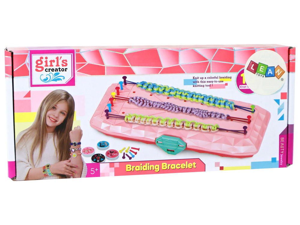 Kreativní sada na náramky s korálky – růžová | DIY kit