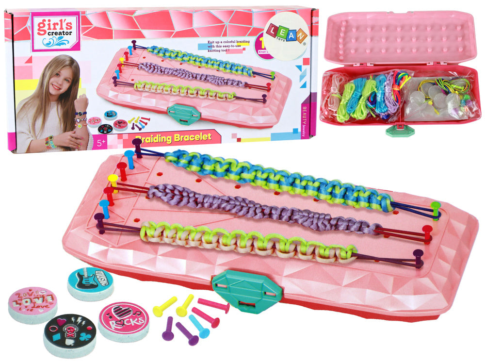 Kreativní sada na náramky s korálky – růžová | DIY kit