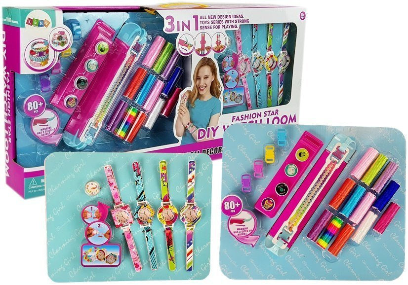 Kreativní sada na výrobu hodinek DIY 80 dílů pro děti 6 +